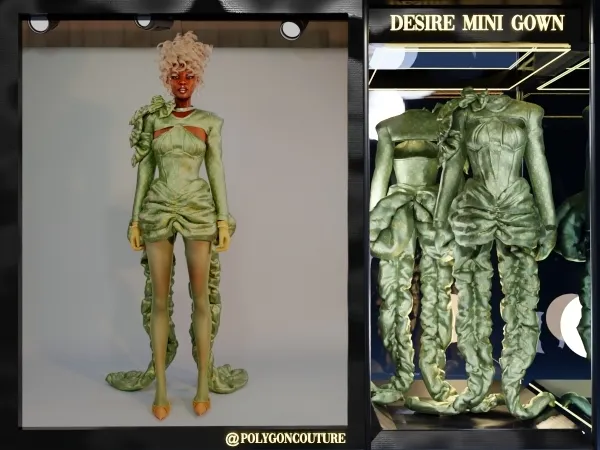 Alpha Desire Mini Gown - The Sims 4 Custom Content