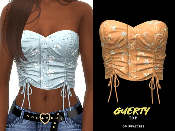 Alpha Gherty Top - The Sims 4 Custom Content