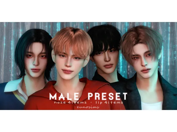 Mix male preset by eunosims - The Sims 4 Custom Content