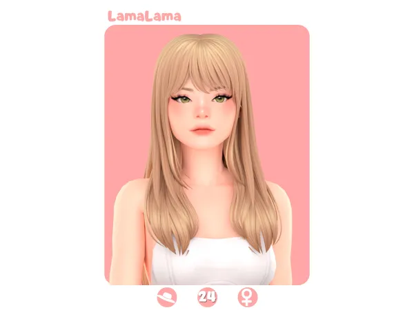Maxis Match Hair Annie by lamalama - The Sims 4 Custom Content