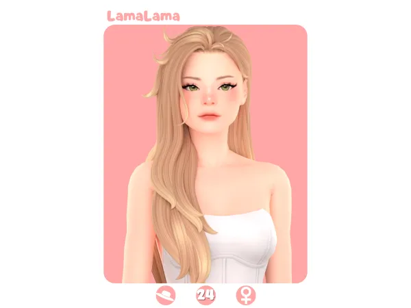 Maxis Match Hair Evangeline - The Sims 4 Custom Content