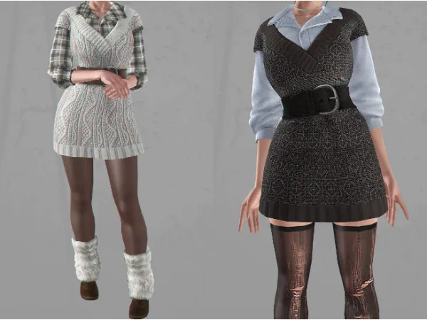 OakiyoXQUICC Sweater Dress by grimothy - The Sims 3 Custom Content