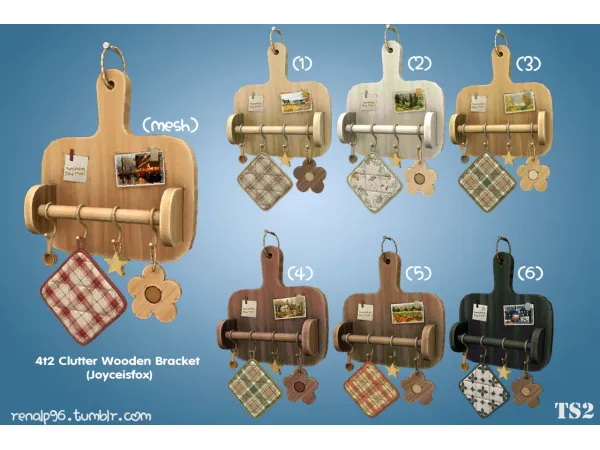 [4t2 Clutter Wooden Bracket for ] by renalp96 - The Sims 2 Custom Content