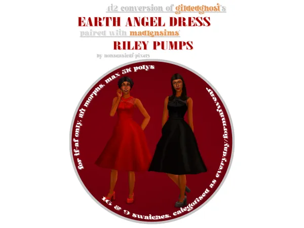 earth angel dress by nonsensical - The Sims 2 Custom Content