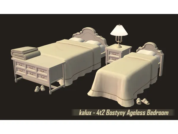 kalux 4t2 Bostyny Ageless Bedroom - The Sims 2 Custom Content