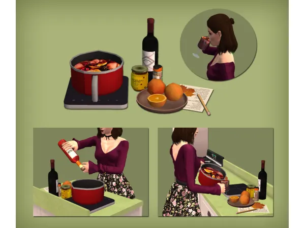 Mulled Wine Maker Functional for by jacky93sims - The Sims 2 Custom Content