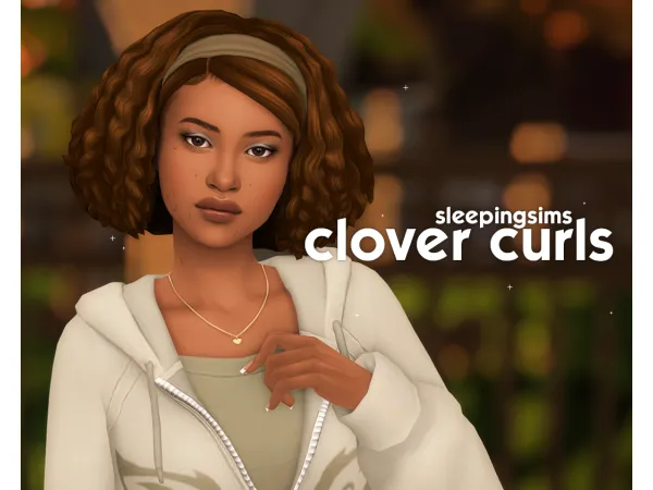 Maxis Match clover curls by sleepingsims - The Sims 4 Custom Content