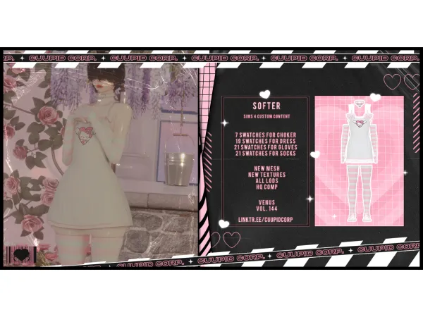 Alpha cuupid corp softer outfit - The Sims 4 Custom Content