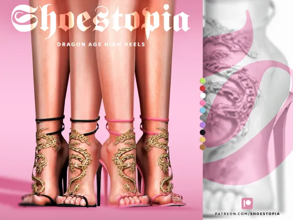 Alpha Shoestopia Dragon Age High Heels - The Sims 4 Custom Content