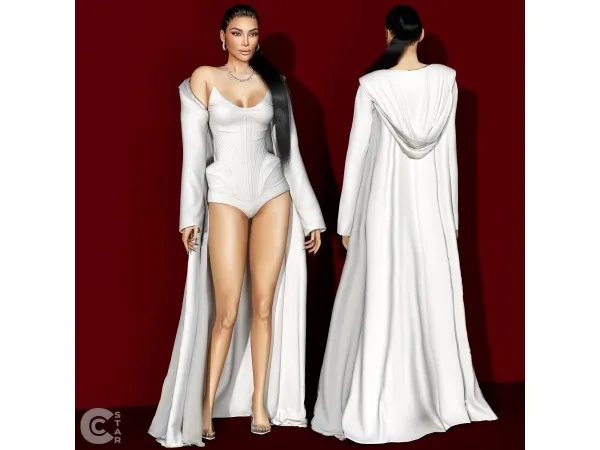 Alpha Corset with Floor length robe cool_content_star - The Sims 4 Custom Content