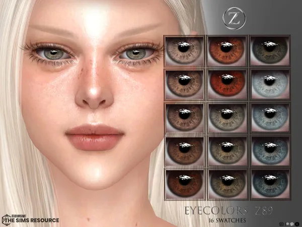 Alpha EYECOLORS Z89 by ZENX - The Sims 4 Custom Content