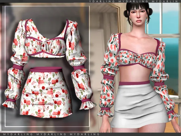 Mix simple elis dress for female by Mydarling20 - The Sims 4 Custom Content