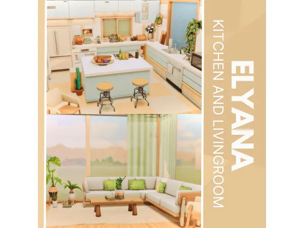 Maxis Match Elyana Kitchen Living No by Mini_Simmer - The Sims 4 Custom Content