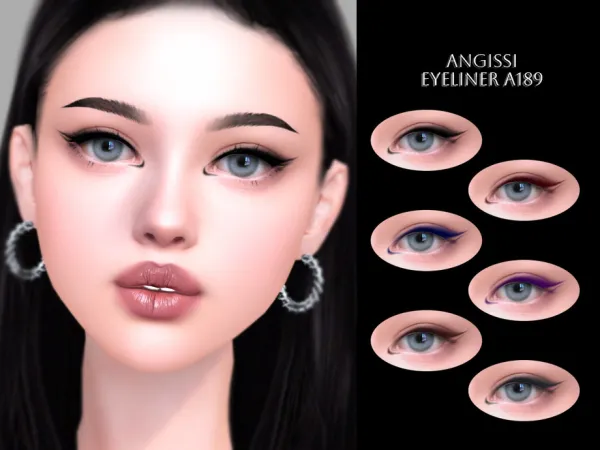 Mix Eyeliner A189 by ANGISSI - The Sims 4 Custom Content