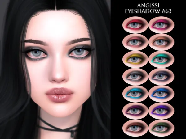 Alpha Eyeshadow A63 by ANGISSI - The Sims 4 Custom Content