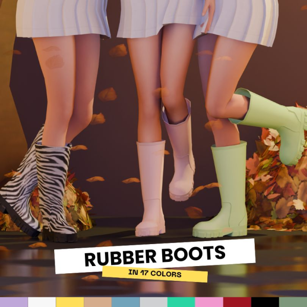 Maxis Match [MiliNiki] Rubber Boots by simsfinds - The Sims 4 Custom Content
