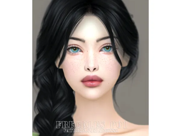 Mix Freckles P01 by ANGISSI - The Sims 4 Custom Content