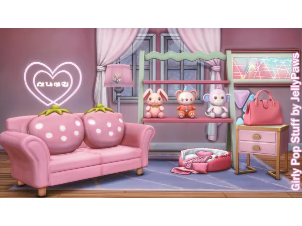 Maxis Match Girly Pop Stuff by JellyPaws - The Sims 4 Custom Content