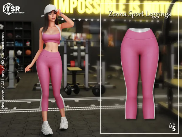 Mix Zenna Sport Leggings by WisteriaSims - The Sims 4 Custom Content