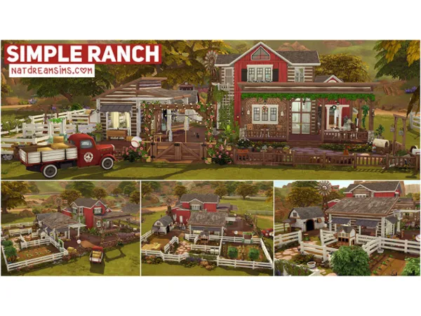 Maxis Match Simple Ranch NO by Natdreamsims - The Sims 4 Custom Content