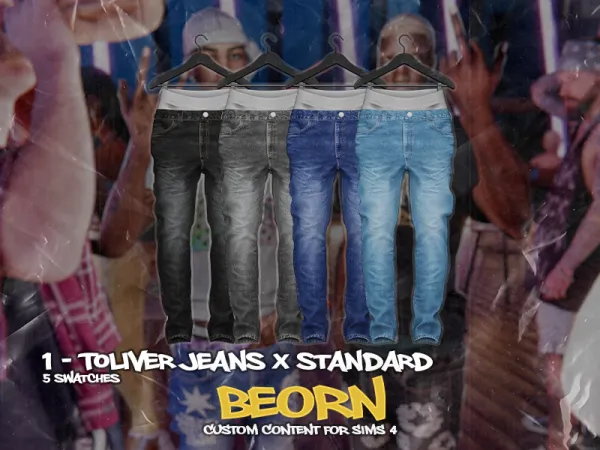 Alpha BEORN Toliver Jeans (Standard Version) - The Sims 4 Custom Content
