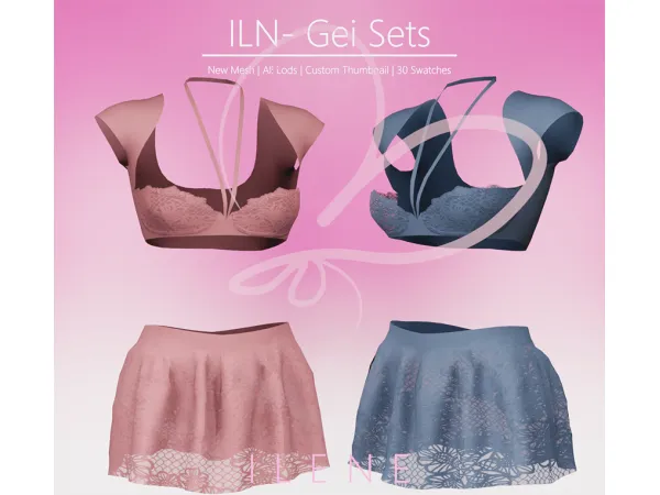 Mix ILN Gei Set by ilenes4 - The Sims 4 Custom Content