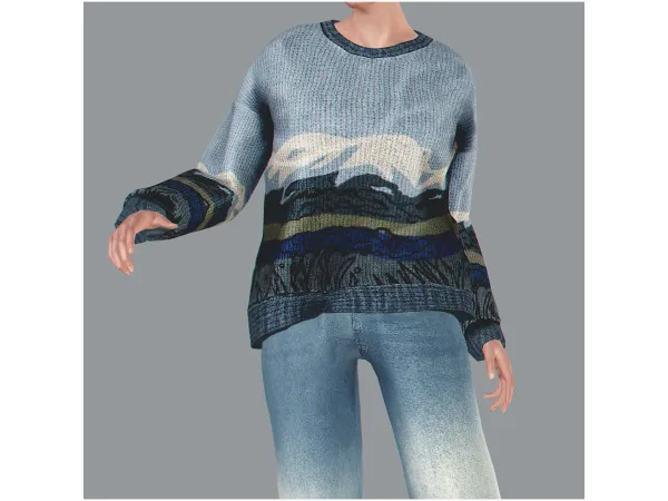 CrochetSweater by grimothy - The Sims 3 Custom Content