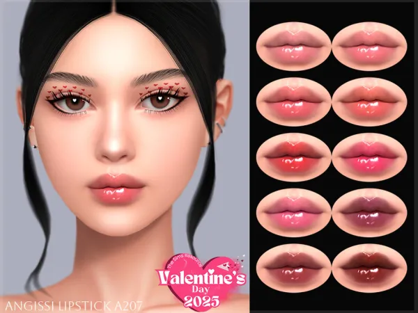 Mix Lipstick A207 by ANGISSI - The Sims 4 Custom Content