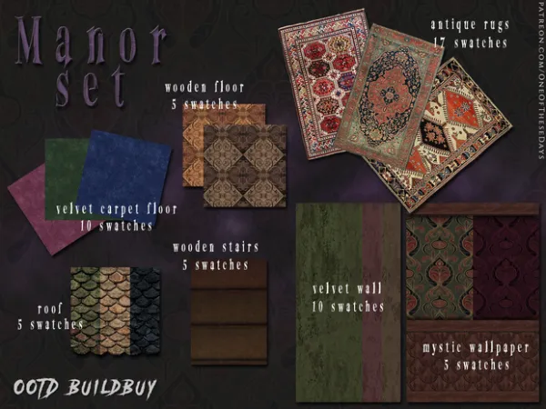 Alpha OOTD BuildBuy Manor Set - The Sims 4 Custom Content