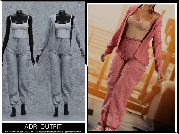 Alpha Adri Outfit - The Sims 4 Custom Content