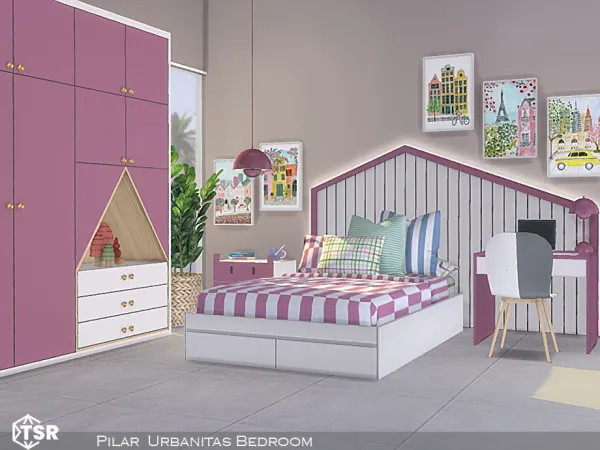 Alpha Urbanitas Bedroom by Pilar - The Sims 4 Custom Content