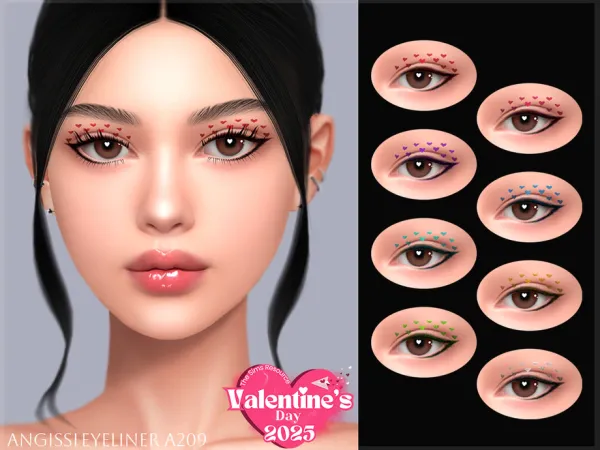 Mix Eyeliner A209 by ANGISSI - The Sims 4 Custom Content