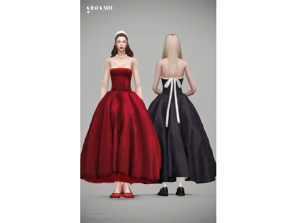 Alpha Isaac Mizrahi 1995 Dress by charonlee - The Sims 4 Custom Content