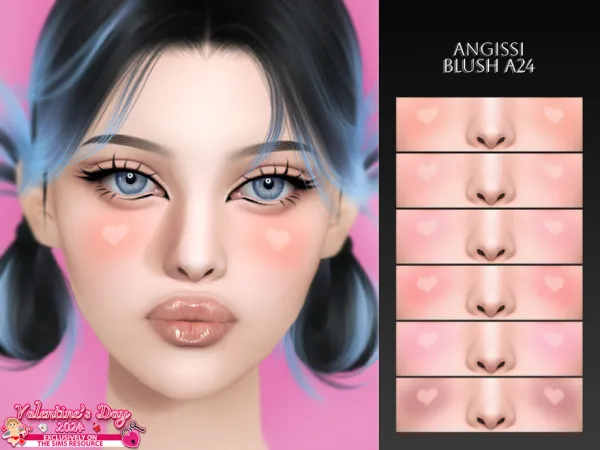 Mix BLUSH A24 by ANGISSI - The Sims 4 Custom Content