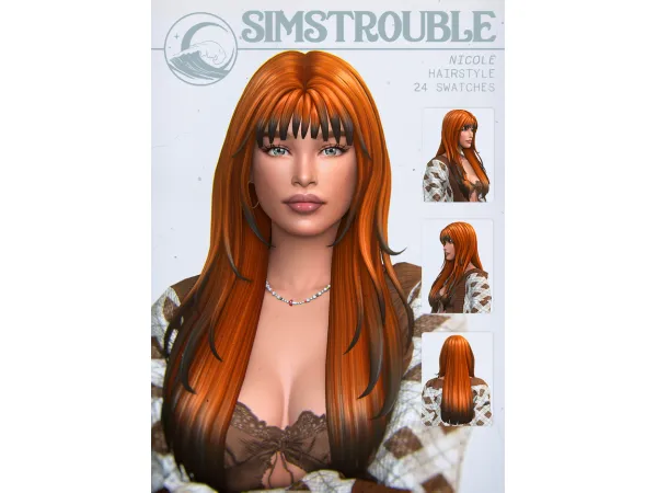 Maxis Match Nicole Hairstyle by simstrouble - The Sims 4 Custom Content