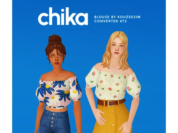 solar kouzeesim chikaBlouse by solarsimblr - The Sims 2 Custom Content