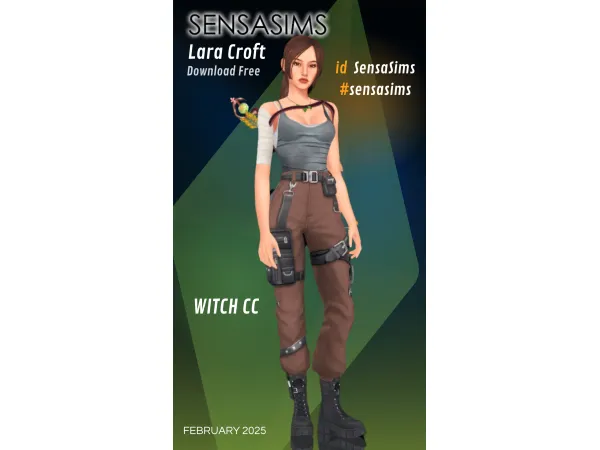 Alpha LARA CROFT FREE DOWNLOAD CAS by SensaSims - The Sims 4 Custom Content