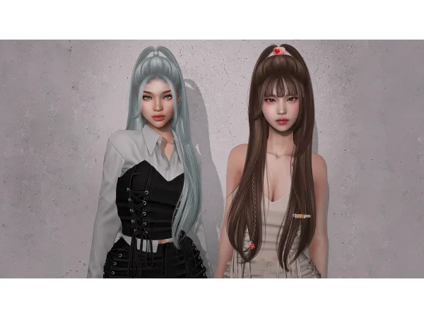 Alpha DOUX DENISSE HAIRSTYLE - The Sims 4 Custom Content