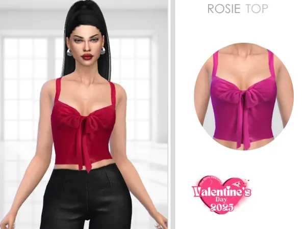 Mix Rosie Top Valentine's Day by Puresim - The Sims 4 Custom Content