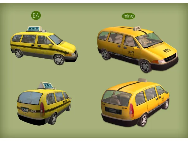 Taxi Default Replacement by jacky93sims - The Sims 2 Custom Content