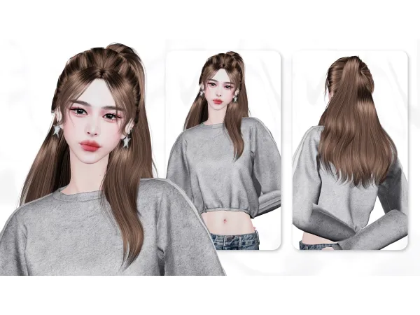 Alpha MDC HAIR 08 by Reina - The Sims 4 Custom Content