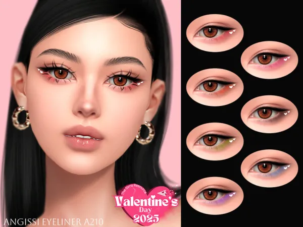 Mix Eyeliner A210 by ANGISSI - The Sims 4 Custom Content