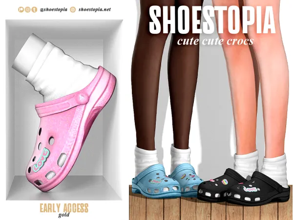 Alpha Shoestopia Cute Cute Crocs - The Sims 4 Custom Content