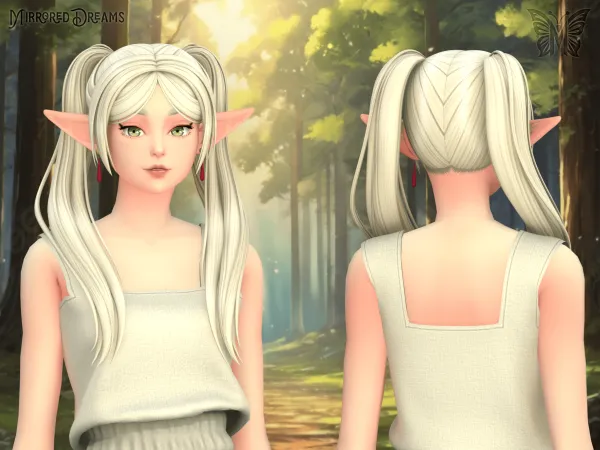 Maxis Match Hair Frieren Beyond Journey's End - The Sims 4 Custom Content