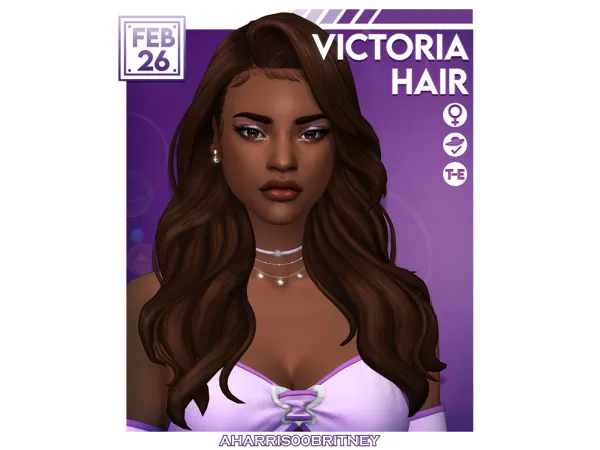 Maxis Match Victoria Hair by aharris00britney - The Sims 4 Custom Content