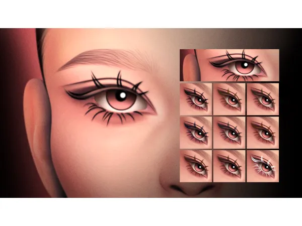 Maxis Match 2D MM ISABELLA FLARE LASHES MC06 by Cosimetic - The Sims 4 Custom Content