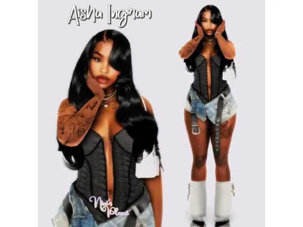 Alpha Aisha Ingram by Nini's Planet - The Sims 4 Custom Content