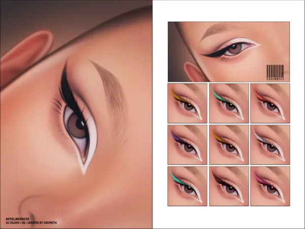 Mix Eyeliner N259 by cosimetic - The Sims 4 Custom Content