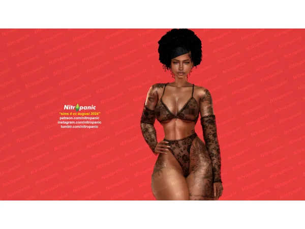 Alpha Nitropanic_Kylie Set - The Sims 4 Custom Content