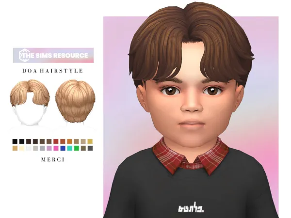 Maxis Match Doa Hairstyle for Toddler by Merci - The Sims 4 Custom Content